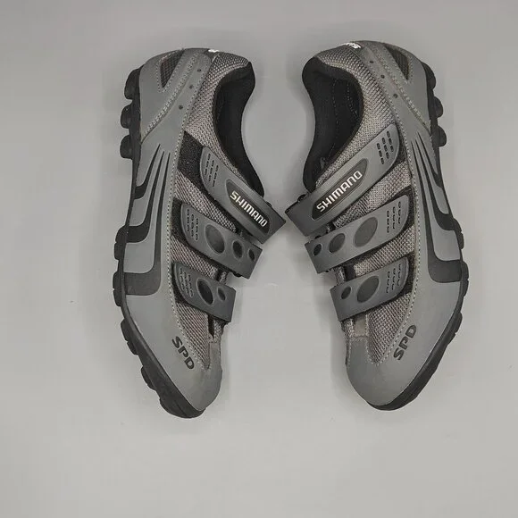 EUC Shimano SPD Men's Gray Cycling Mountain Bike Shoes US Sz 8.5 EUR 42 M-1206G - Picture 5 of 11